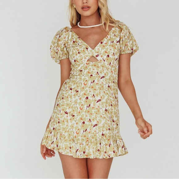 Hello Molly | Floral Puff Sleeve Dress - Picture 3 of 6